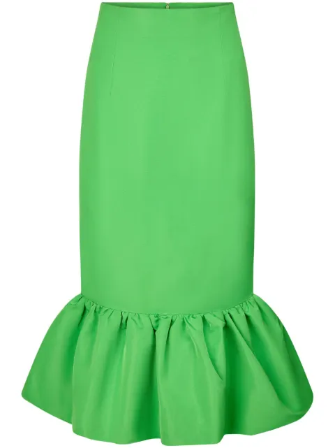 Nina Ricci peplum-hem pencil skirt Green 23ACJU012PL0440U5198
