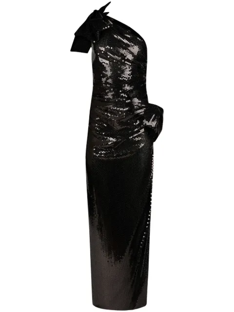 Nina Ricci sequin-embellished one-shoulder dress Black 23ACRO035PL0437U9000