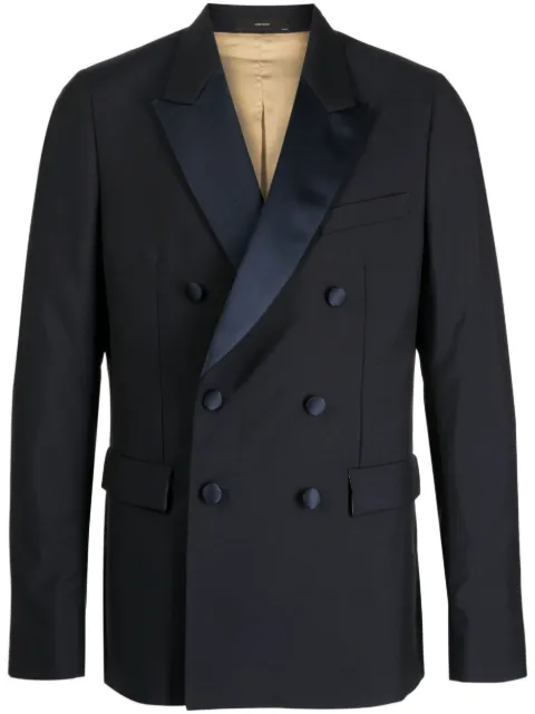 Paul Smith double-breasted wool-mohair blazer Black M1R1749EL00002