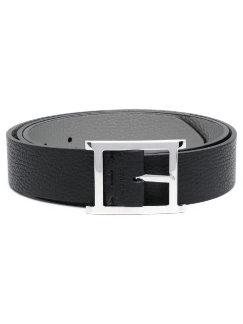 Orciani logo-debossed leather belt Black U08161
