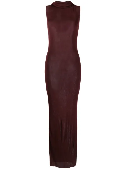Saint Laurent hooded maxi dress Red 745646M9990