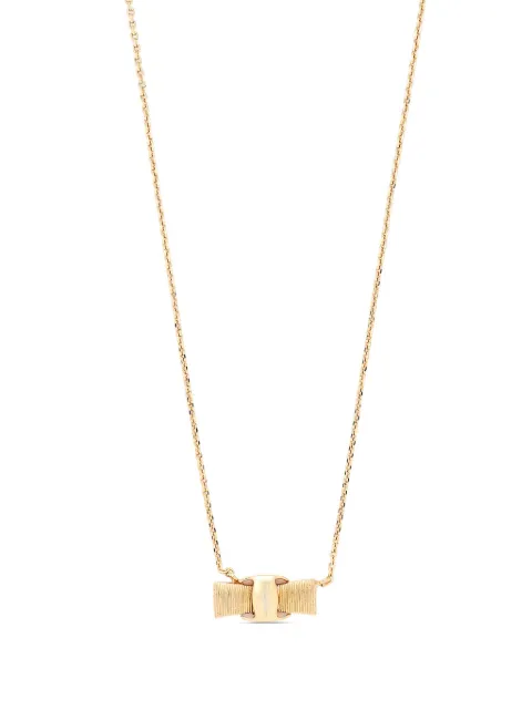 Ferragamo Vera bow-pendant necklace Gold 760547