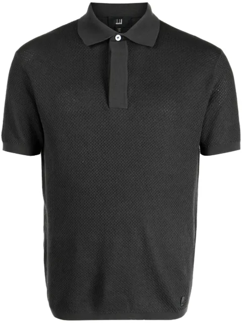 Dunhill meshed cotton polo shirt Grey DU23RK5047N027