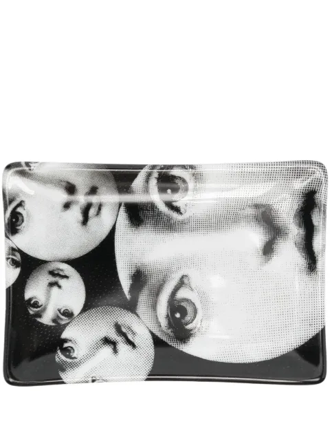 Fornasetti Tema e Variazioni n.242 porcelain ashtray Black P37X242