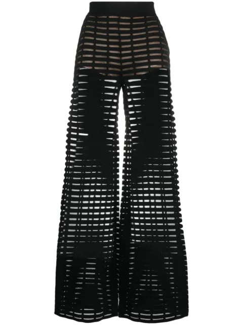 Genny high-waisted sheer trousers Black 75AAF861CMC05