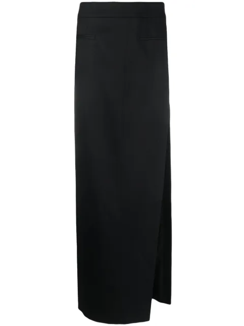 Genny side-slit maxi skirt Black 75AJE390N0278