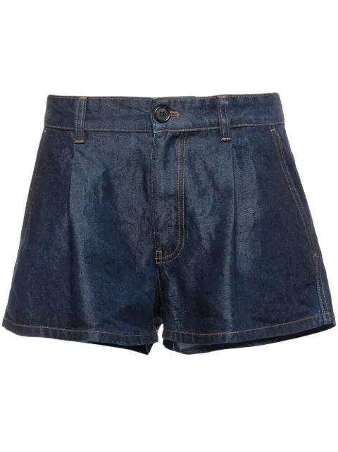 Miu Miu Denim pleated shorts Blue GWP477S2321295