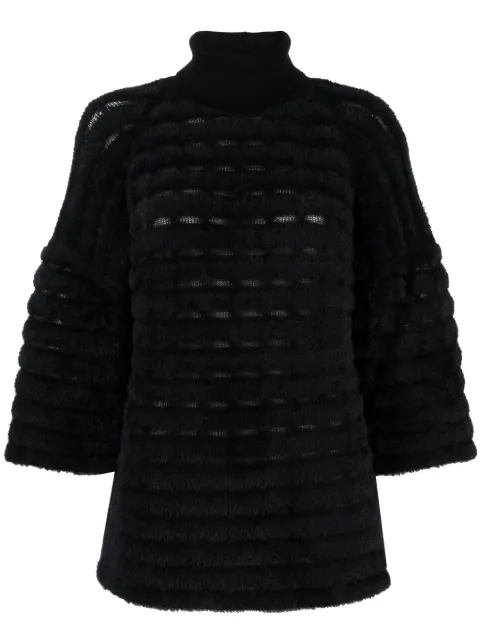 Genny roll-neck textured-finish jumper Black 75AJF874CMCML