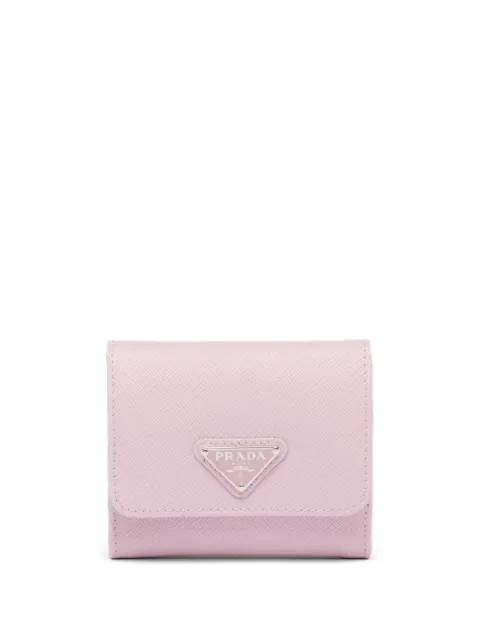 Prada triangle-logo Saffiano leather wallet Pink 1MH043QHH