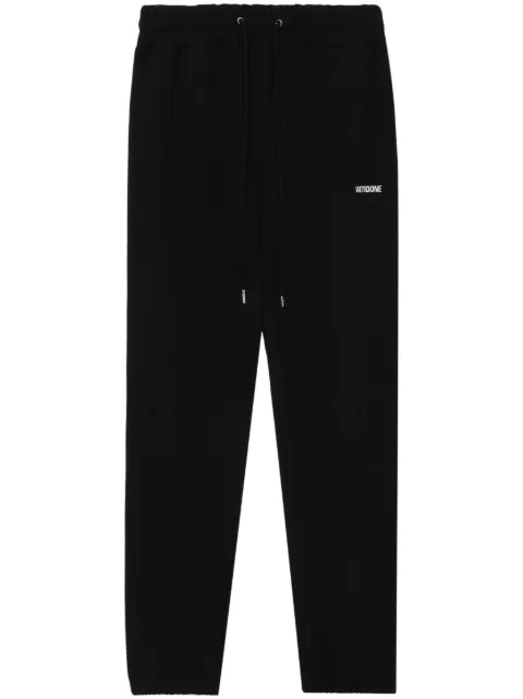 We11done logo-print cotton track trousers Black WDTA123993UBK
