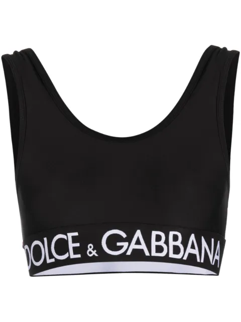 Dolce & Gabbana logo-underband sports bra Black F756QTFUGQU