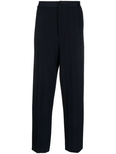 Missoni chevron-knit straight-leg trousers Blue UC23WI00BR00JC