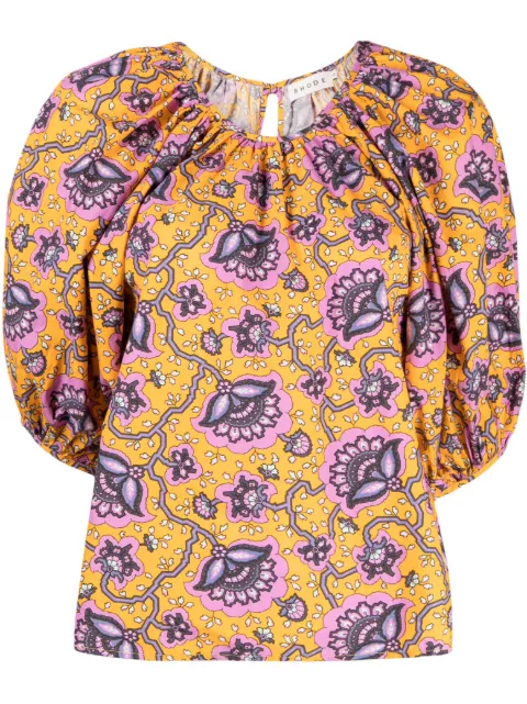 Rhode Rowan graphic-print blouse Orange TP00134CPP