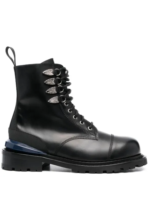 Toga Virilis lace-up ankle leather boots Black AJ1213