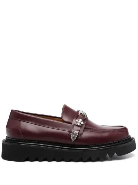 Toga Virilis chunky leather loafers Red AJ1253