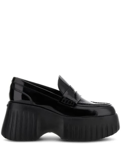 Hogan H-Stripes platform loafers Black HXW6510FD10AKT