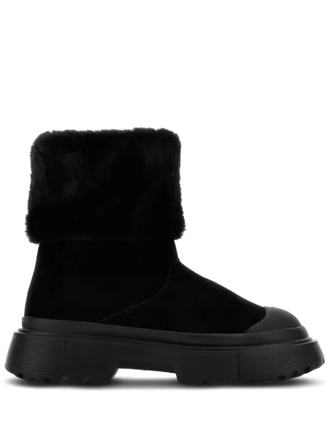 Hogan faux-fur suede boots Black HXW6190FC20SF5