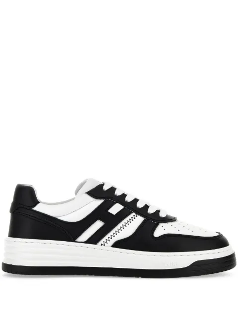 Hogan panelled-design leather sneakers Black HXW6300EU50R37