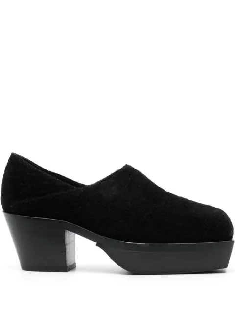 Eckhaus Latta 65mm Cowboy leather clogs Black COWBOYCLOG