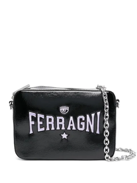 Chiara Ferragni Eyelike logo-embroidered crossbody bag Black 75SB4BN4ZS954