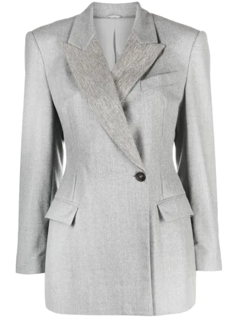 Brunello Cucinelli single-breasted button-fastening blazer Grey ME2262408C272