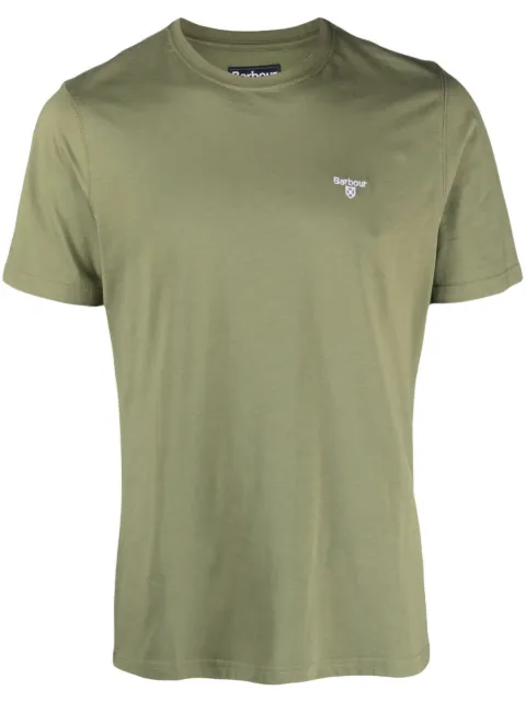 Barbour logo-embroidered cotton T-shirt Green MTS0331OL39