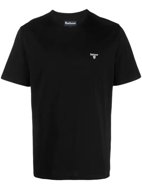 Barbour logo-embroidered cotton T-shirt Black MTS0331BK31