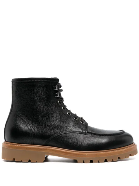 Brunello Cucinelli lace-up leather ankle boots Black MZUNAIY787C101