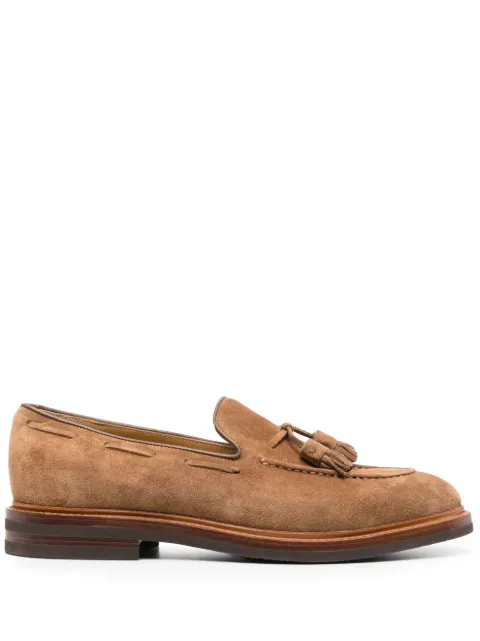 Brunello Cucinelli tassel-detail suede loafers Brown MZUPEAK791C8050