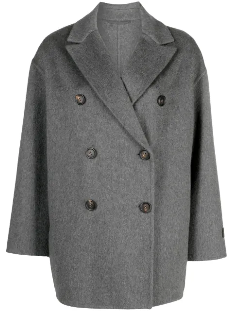 Brunello Cucinelli cashmere double-breasted coat Grey MD5032875C028