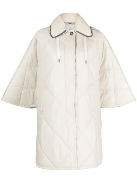 Brunello Cucinelli wide-sleeve quilted coat Neutrals MH5049804C6039