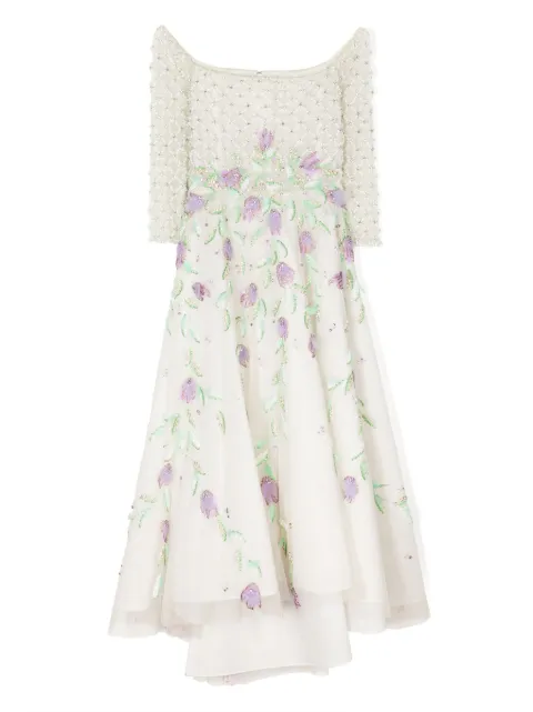 Saiid Kobeisy off-shoulder tulle dress White CAPS2334