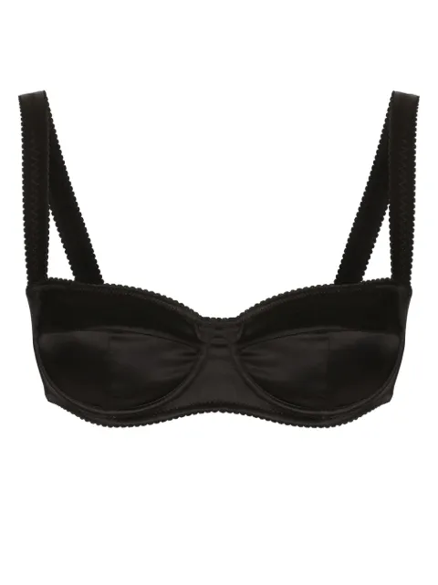 Dolce & Gabbana satin-finish balconette-style bra Black O1A12TONO13