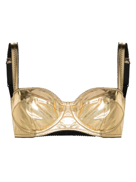 Dolce & Gabbana balconette metallic bra Gold O1A12TFUGRA