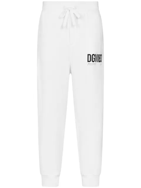 Dolce & Gabbana DGVIB3 logo-print cotton track pants White GZ4EATG7K3G