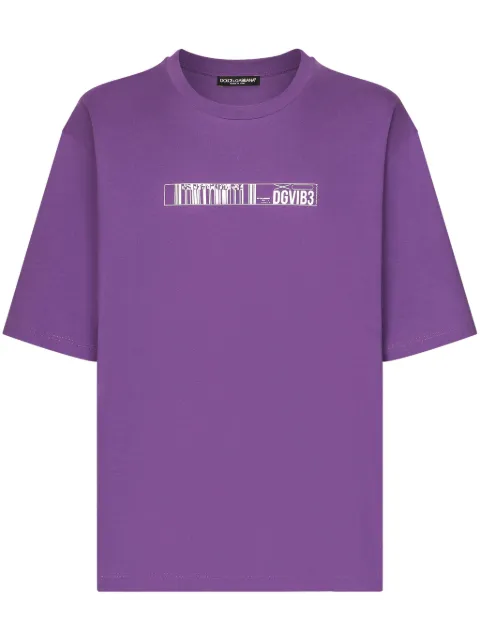 Dolce & Gabbana DGVIB3 logo-print cotton T-shirt Purple G8PB8TG7K3D