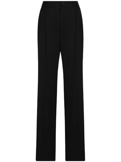 Dolce & Gabbana box-pleat high-waisted trousers Black FTC17TFUBGB