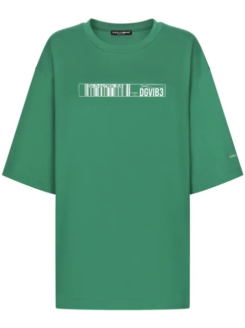 Dolce & Gabbana DGVIB3 DGVIB3-print cotton T-shirt Green F8U94TG7K3D