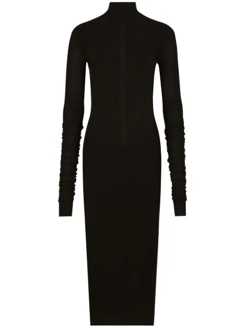 Dolce & Gabbana midi lace-panel dress Black F6DJNTFU7DK