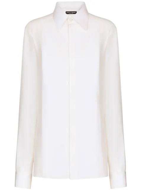 Dolce & Gabbana silk crepe-de-chine shirt White F5R36TFU1UQ