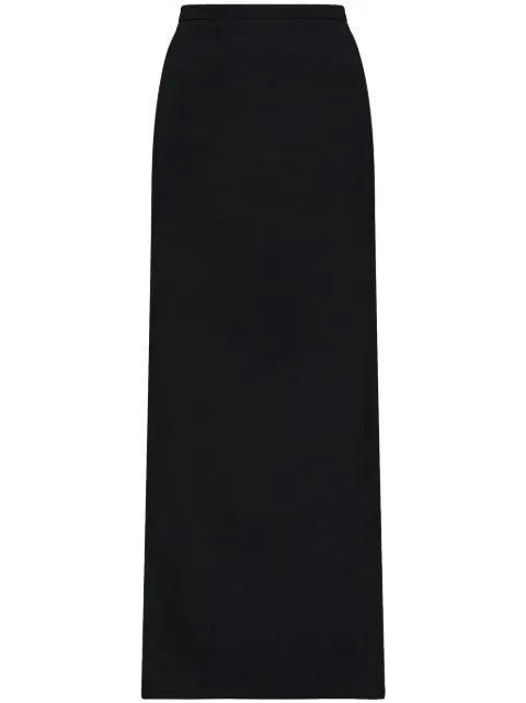Dolce & Gabbana maxi high-slitted cady skirt Black F4CLXTFURLE