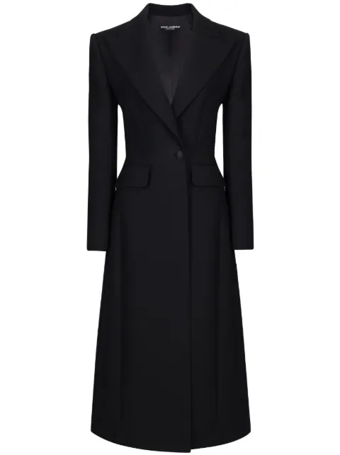 Dolce & Gabbana double-breasted long coat Black F0W0JTHUMTB