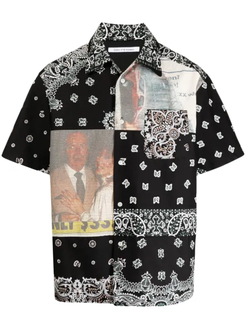 Children Of The Discordance bandana-print cotton shirt Black COTDSH140