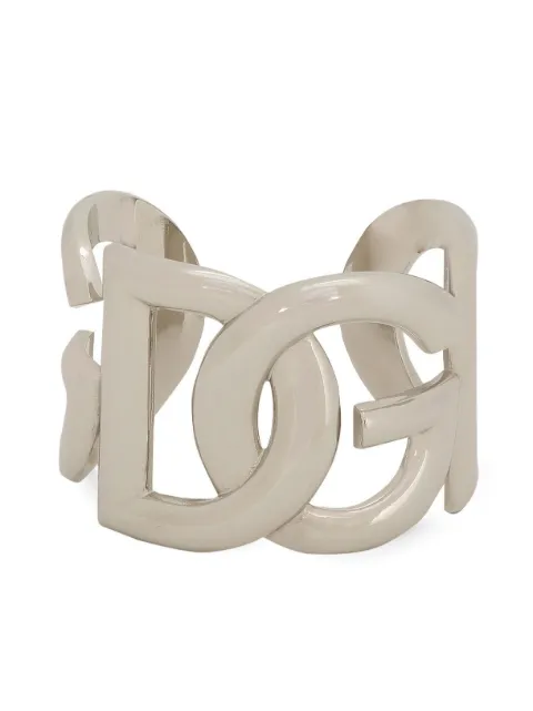 Dolce & Gabbana logo-lettering cuff-design bracelet Silver WBP6L2W1111