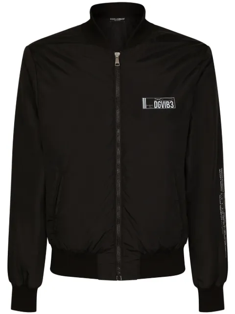 Dolce & Gabbana DGVIB3 logo-patch jacket Black G9AOQTGH350