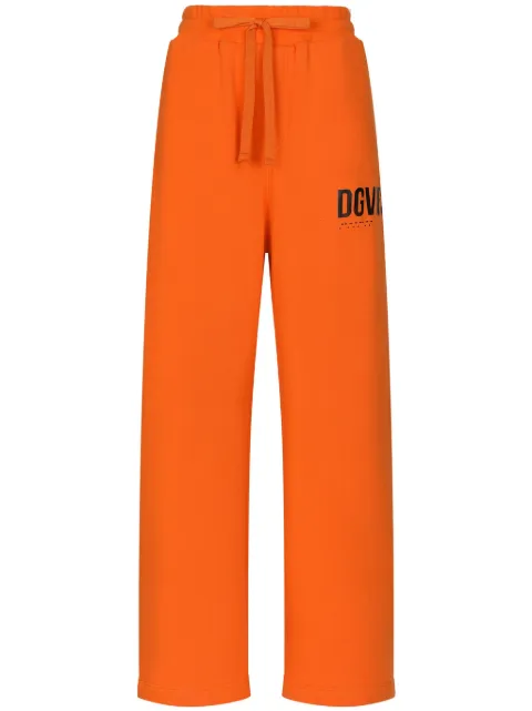 Dolce & Gabbana DGVIB3 logo-print cotton track pants Orange FT006TG7K3G