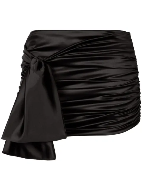 Dolce & Gabbana mini knot-detail satin skirt Black F4CRCTFURAG