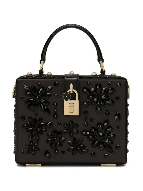 Dolce & Gabbana Dolce Box gemstone-detail tote bag Black BB5970AR441
