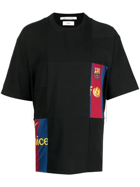 Children Of The Discordance patchwork cotton T-shirt Black COTDSMBLCS225H