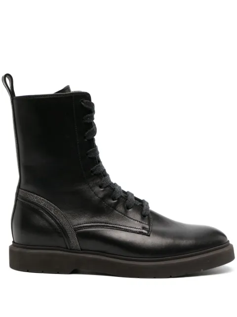 Brunello Cucinelli Monili-chain ankle boots Black MZNAG2561C101